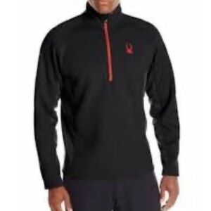 Spyder Black Quarter-Zip with Red Detail